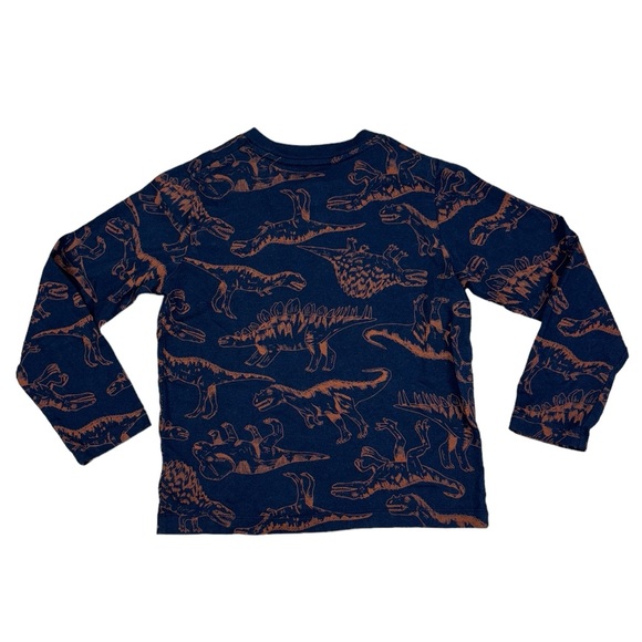 GAP Like New Dinosaur Long Sleeve Shirt Size 5 Navy Blue - Picture 2 of 10